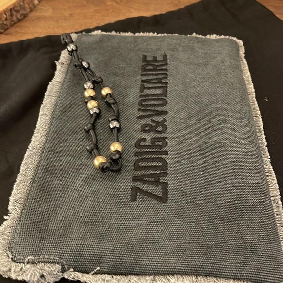 Beautiful black washed denim clutch by Zadig & Voltaire , brand new with a tag - Picture 13 of 14